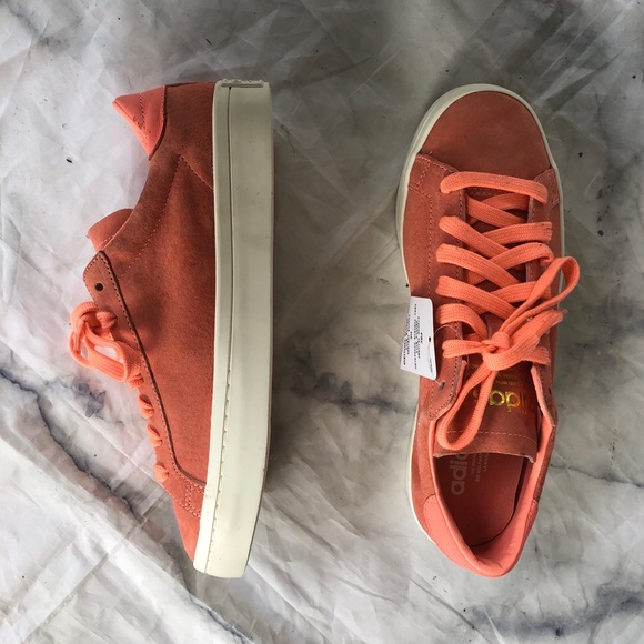 Adidas Courtvantage Sun Glow Shoes Rare size 7 - Picture 6 of 7